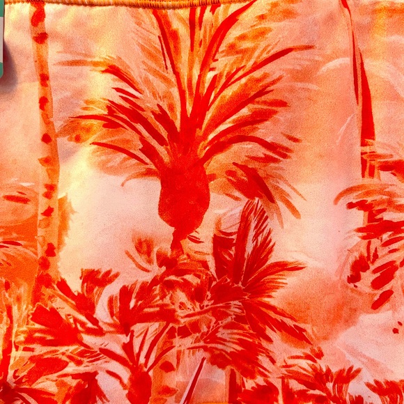 Reel Legends Beach Comber Skort Medium Inner Short Orange Tropical Print NWT - Picture 6 of 8